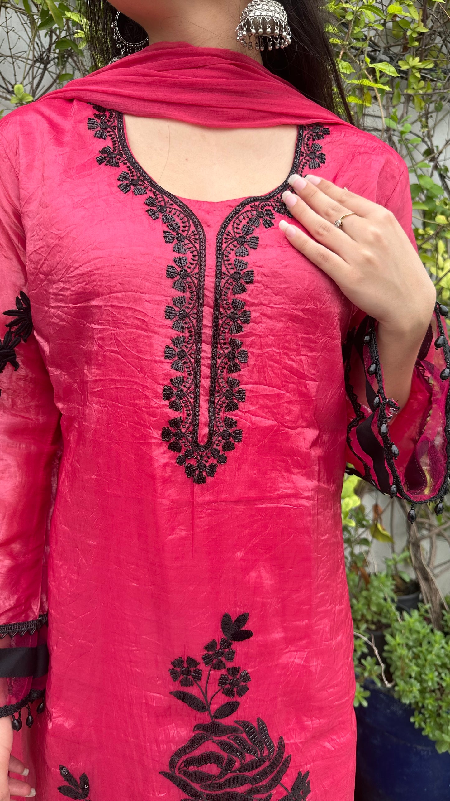 HAND EMBROIDERED SHIMMER ORGANZA SET