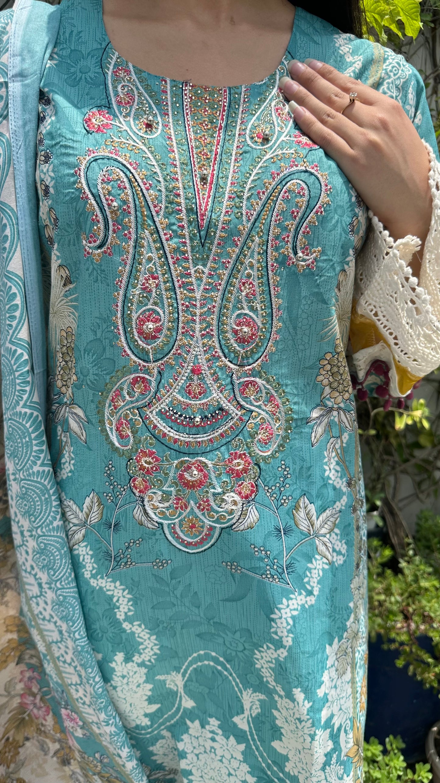 INDO COTTON L.BLUE SET