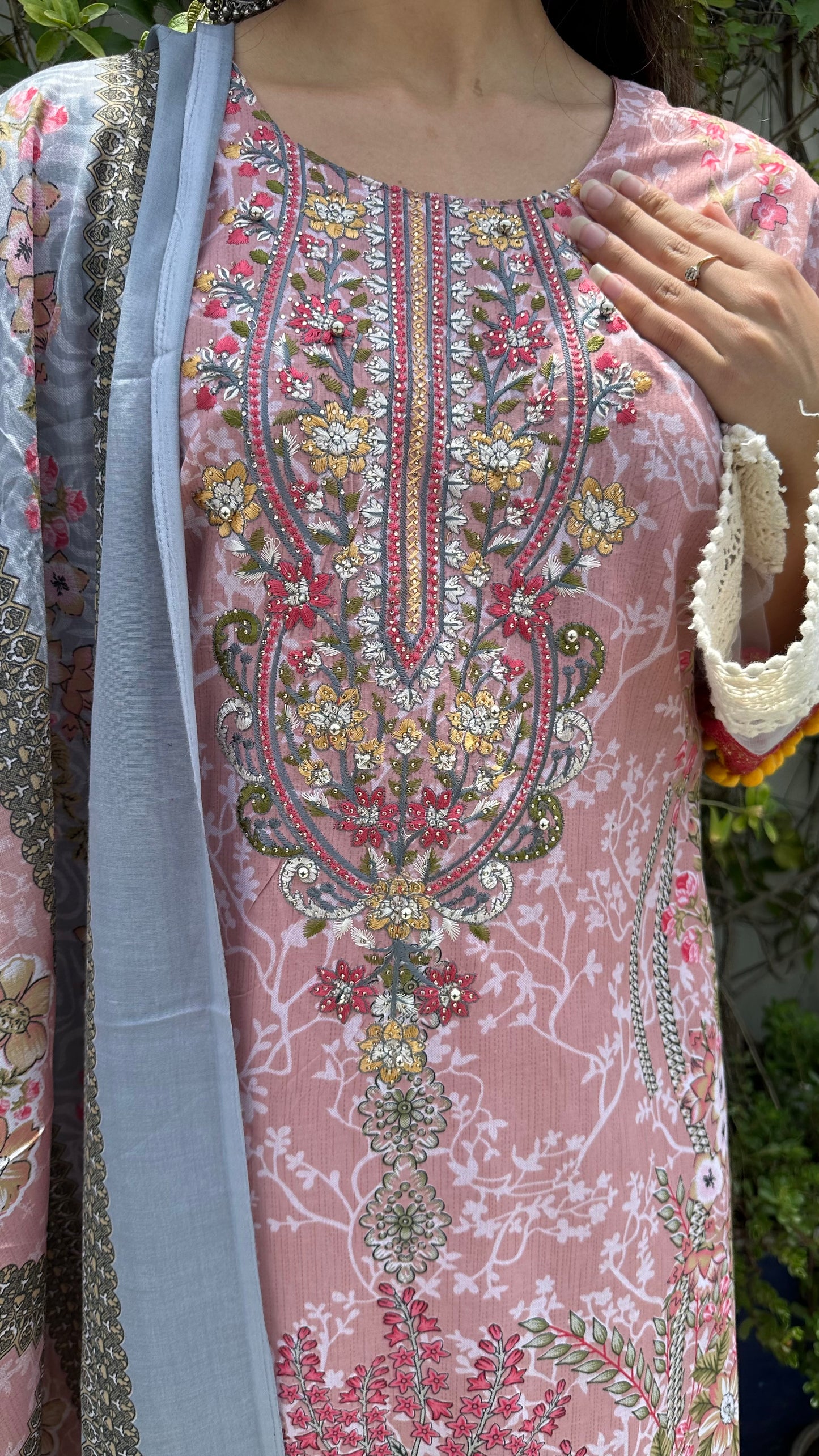 INDO COTTON L.PEACH SET
