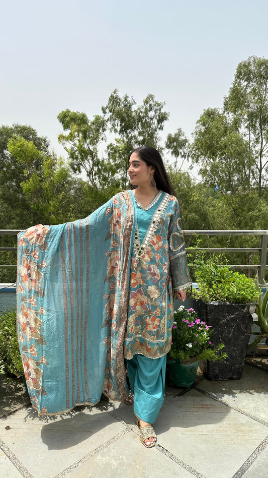 JAM COTTON PRINTED MIRROR FARSHI SETS
