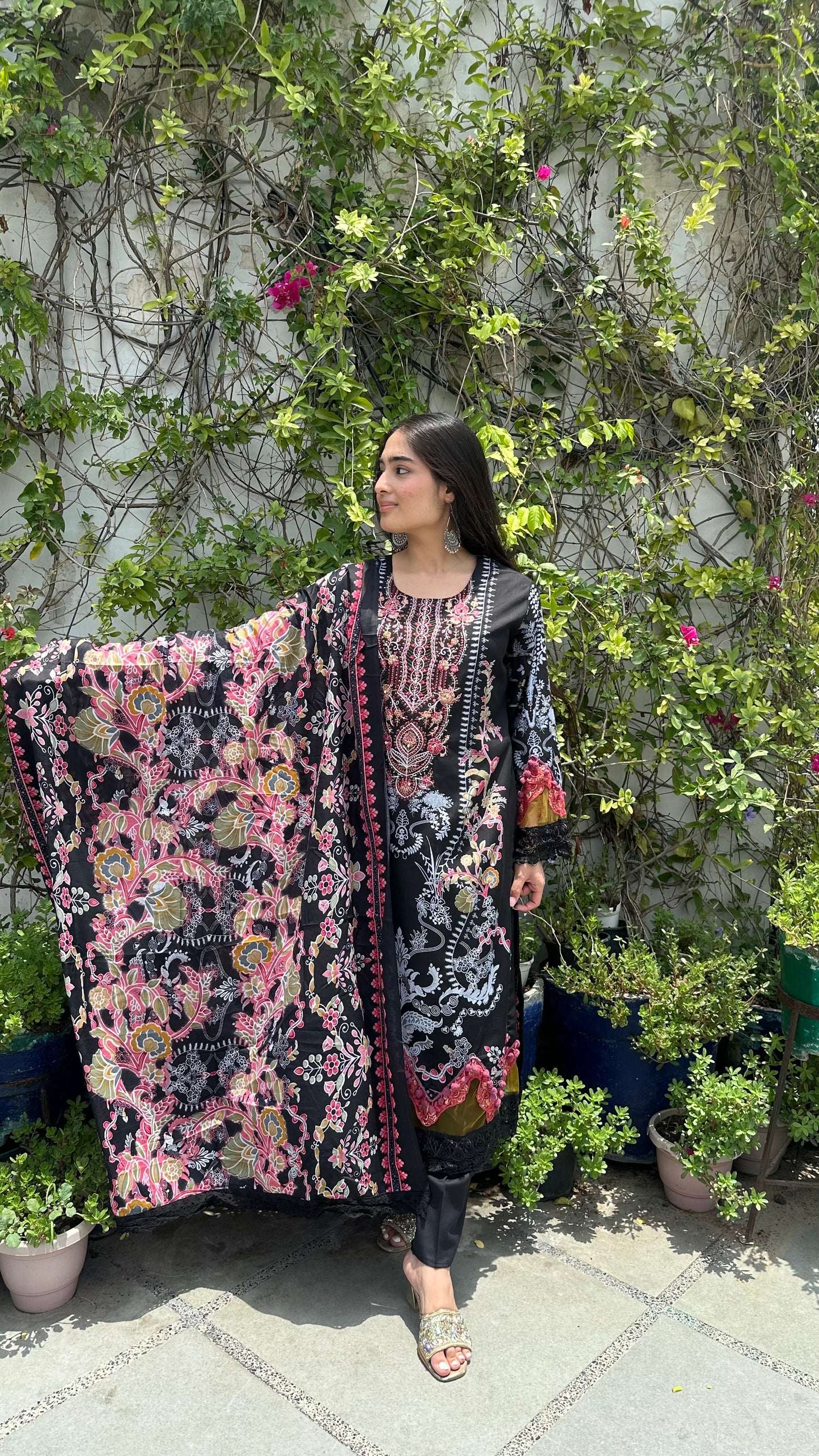 INDO COTTON BLACK SET