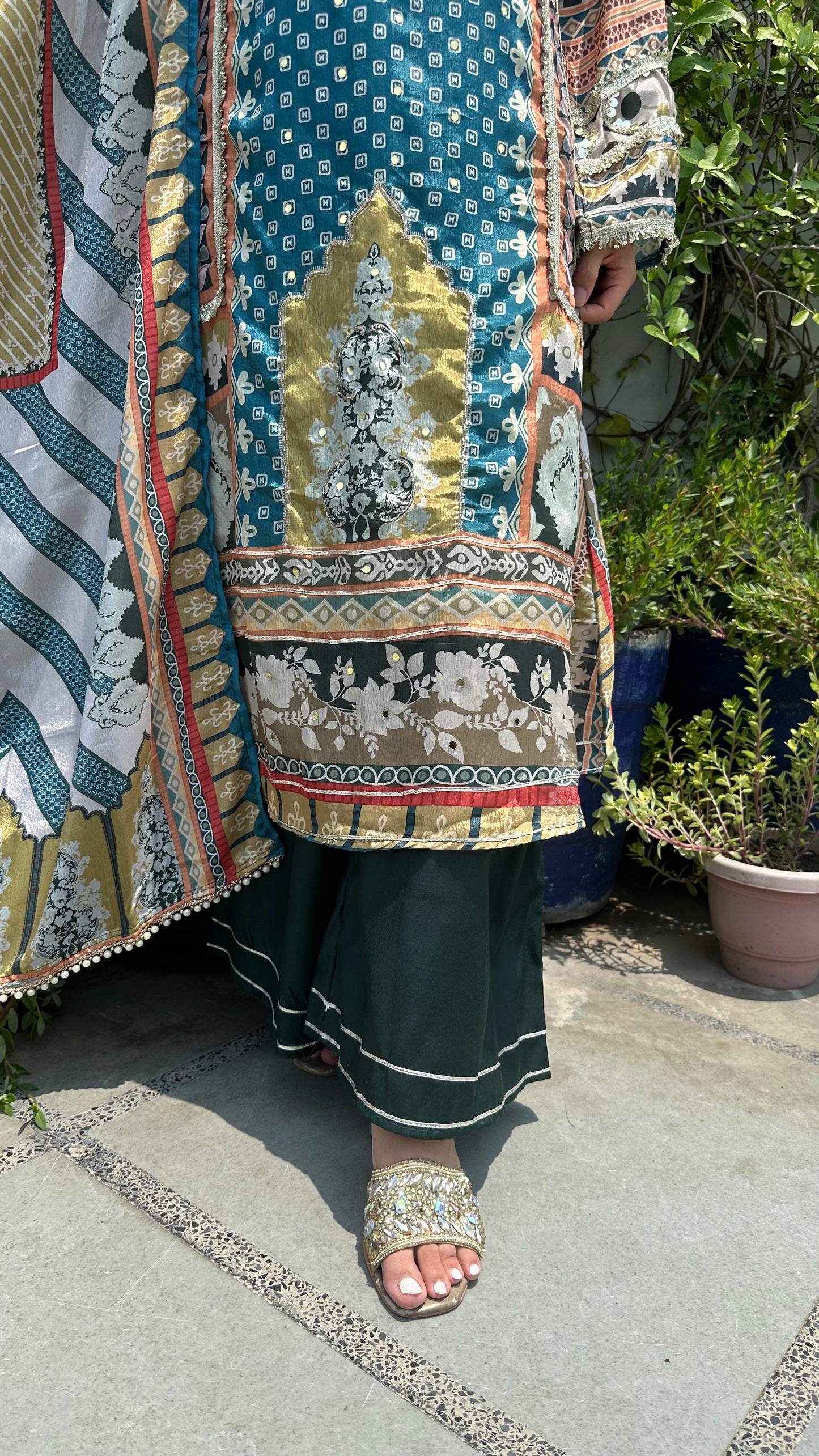 MUSLIN A-LINE BLUE SET