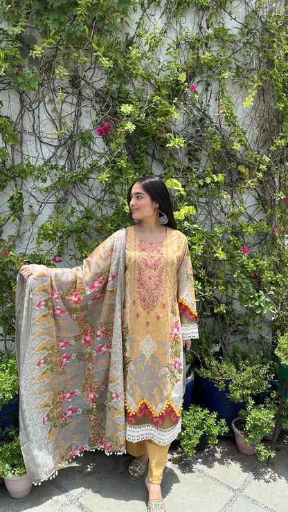 INDO COTTON L.YELLOW SET