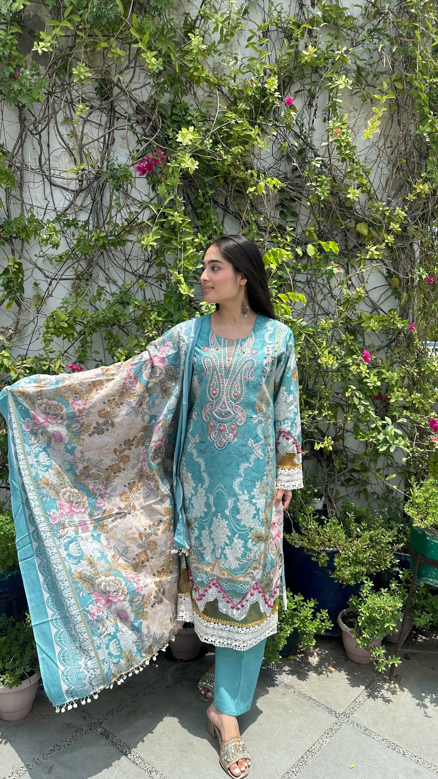 INDO COTTON L.BLUE SET