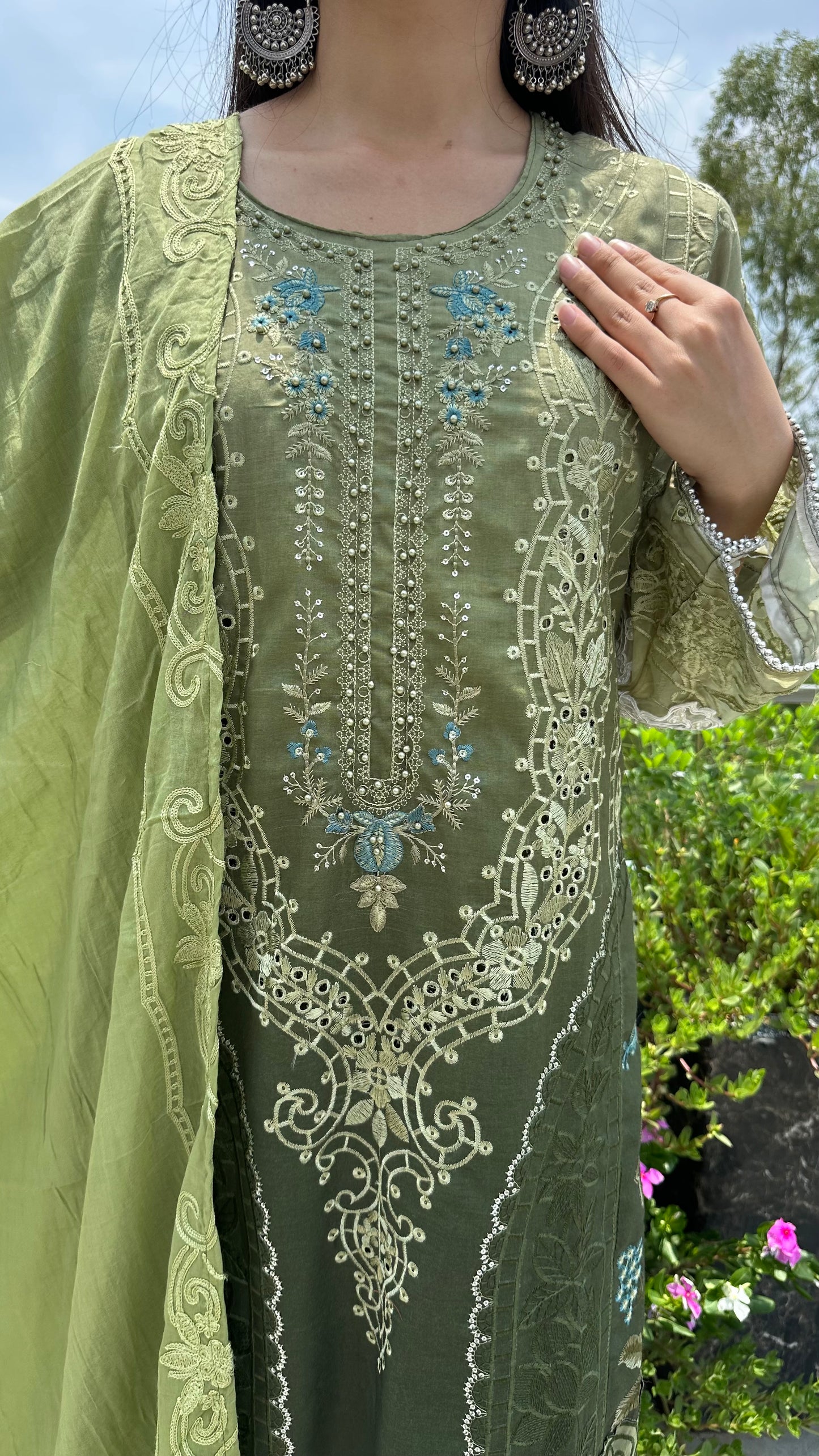 COTTON GREEN OMBRÉ SET