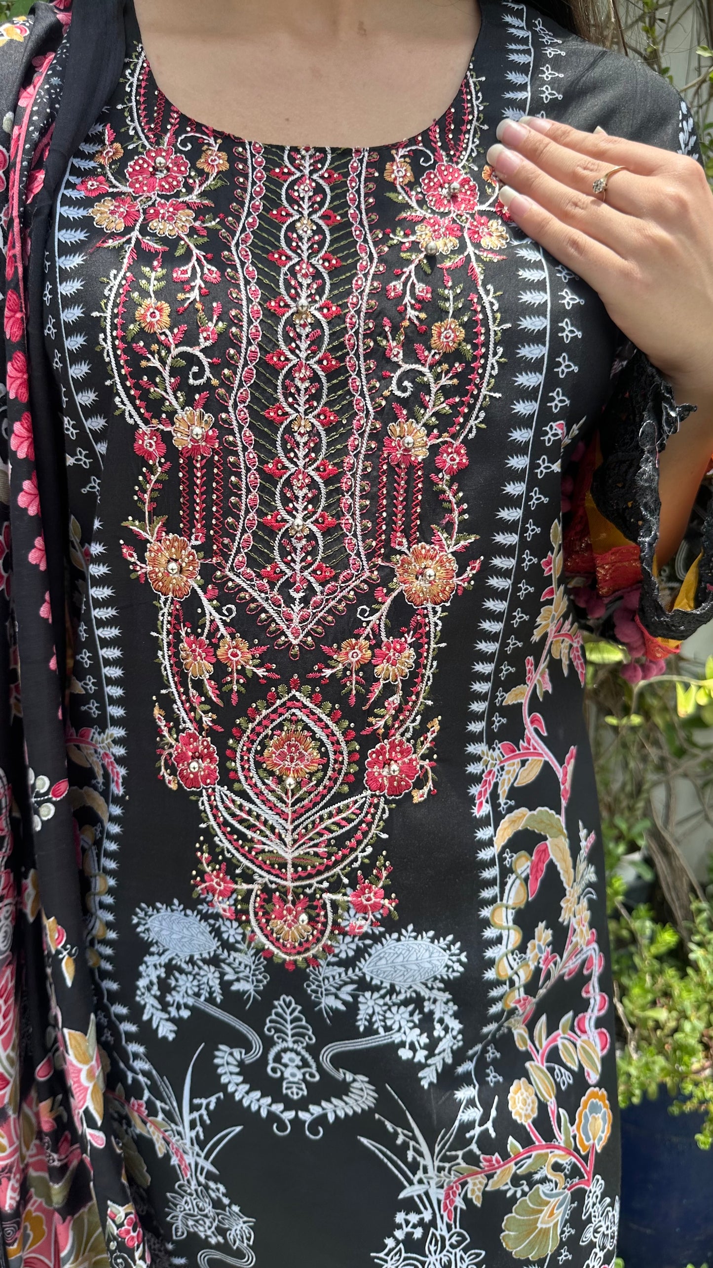 INDO COTTON BLACK SET