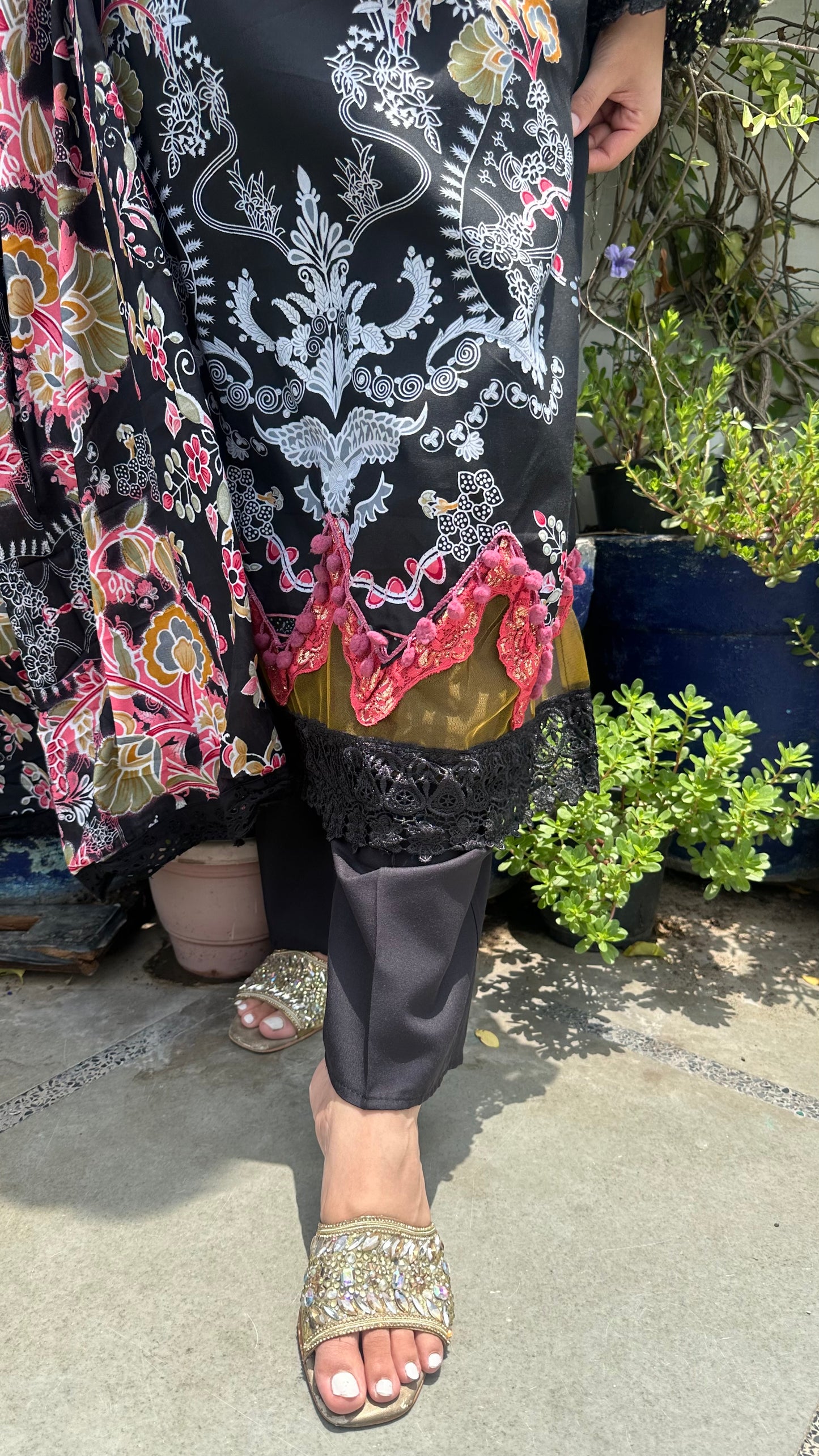 INDO COTTON BLACK SET
