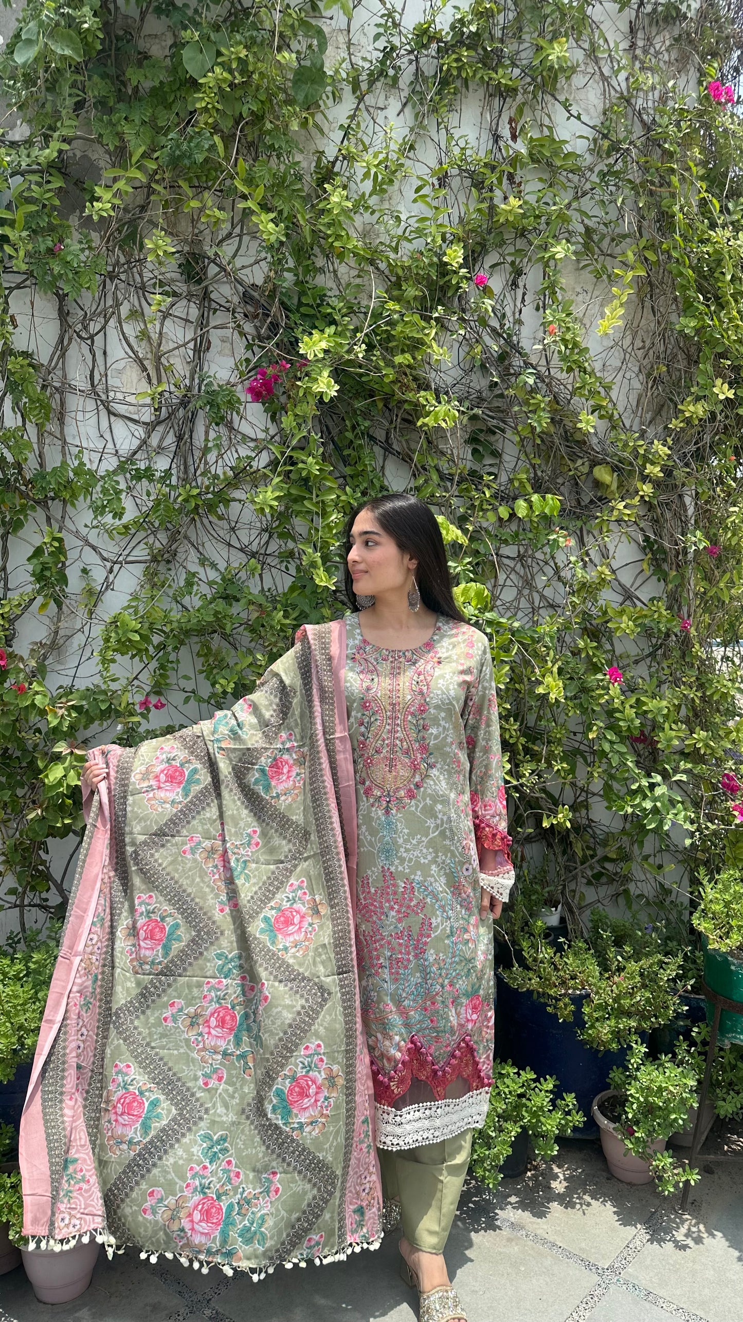 INDO COTTON L.GREEN SET