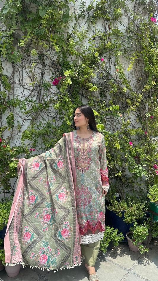 INDO COTTON L.GREEN SET