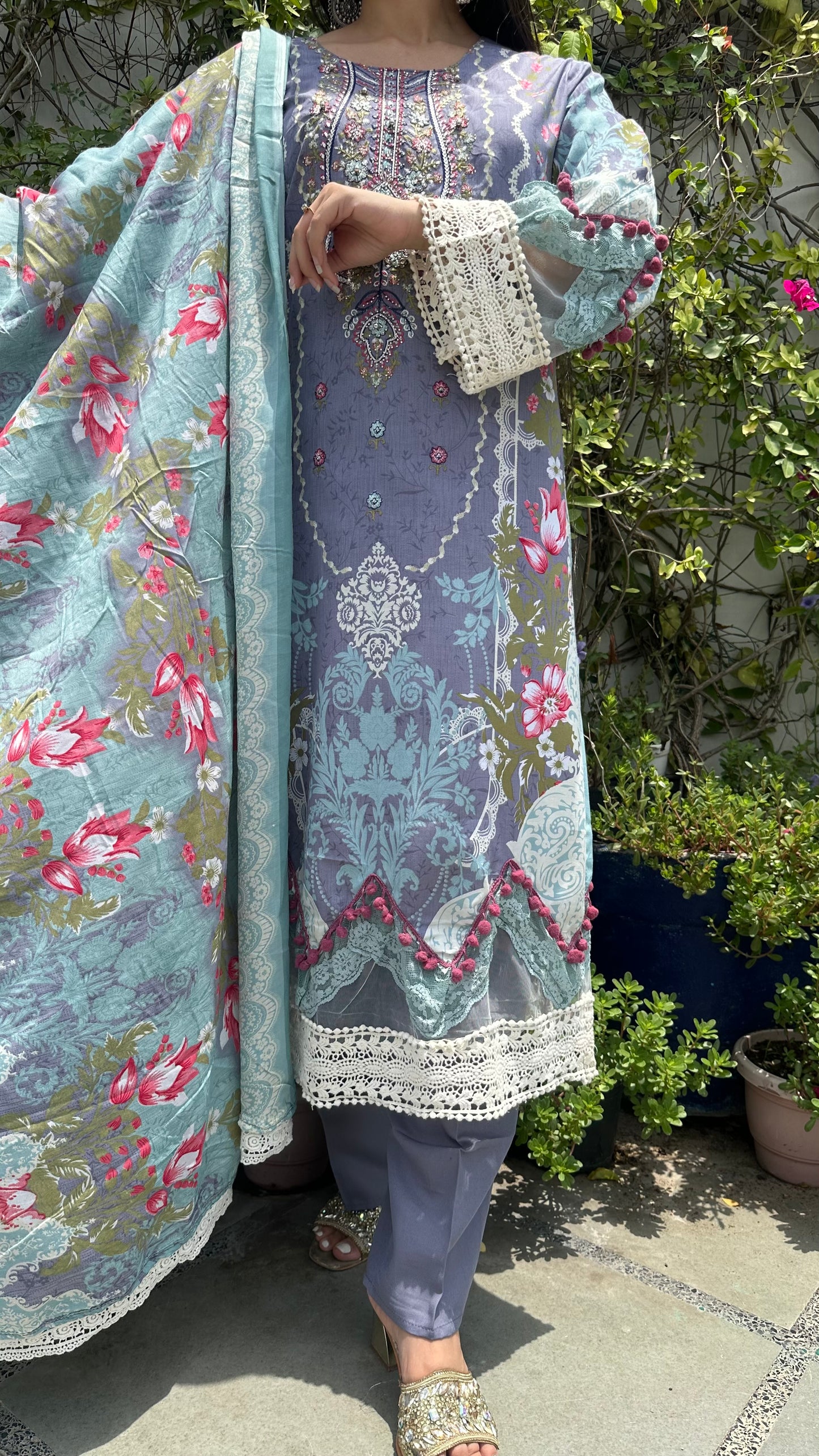 INDO COTTON LAVENDER SET