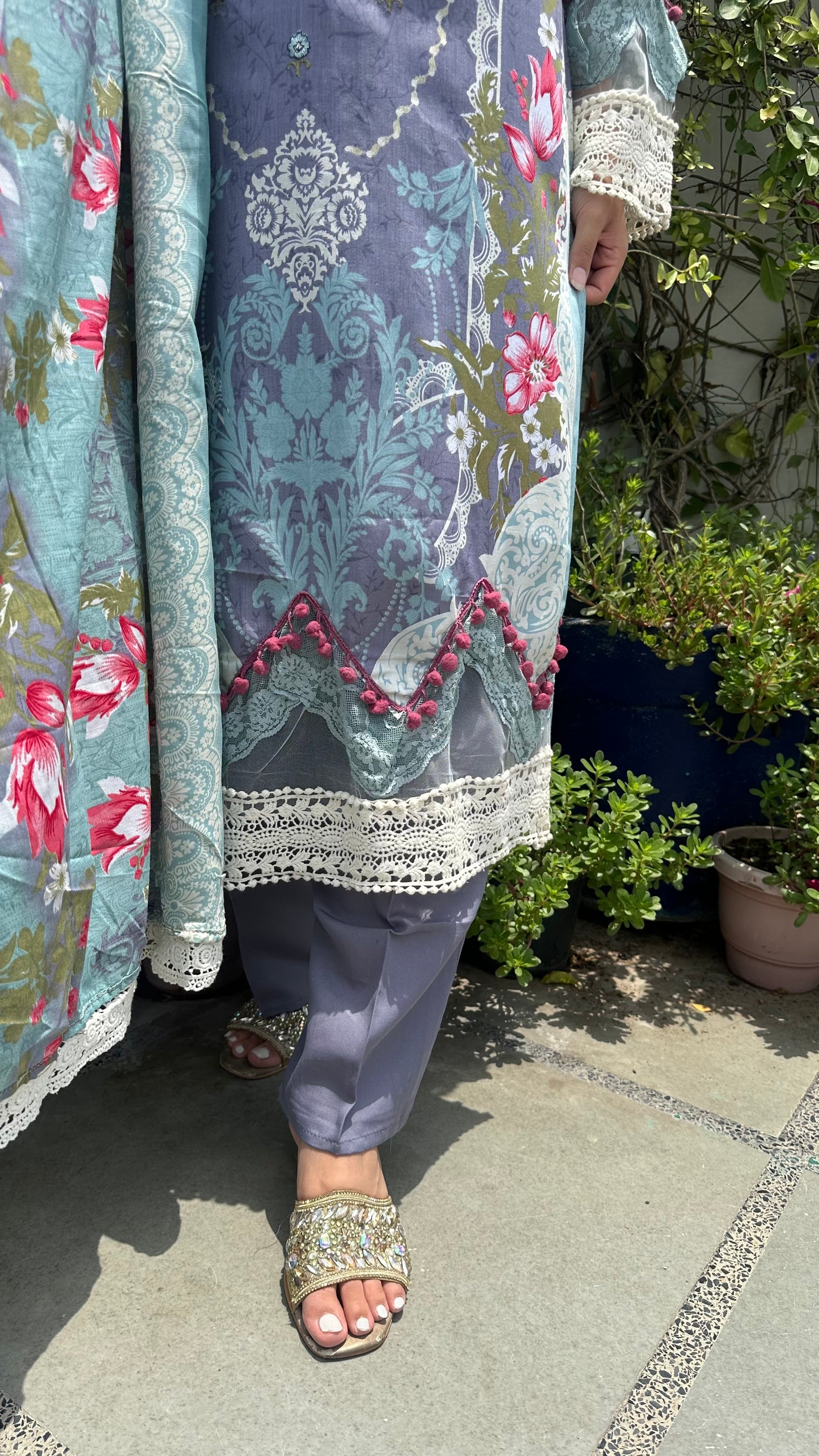 INDO COTTON LAVENDER SET