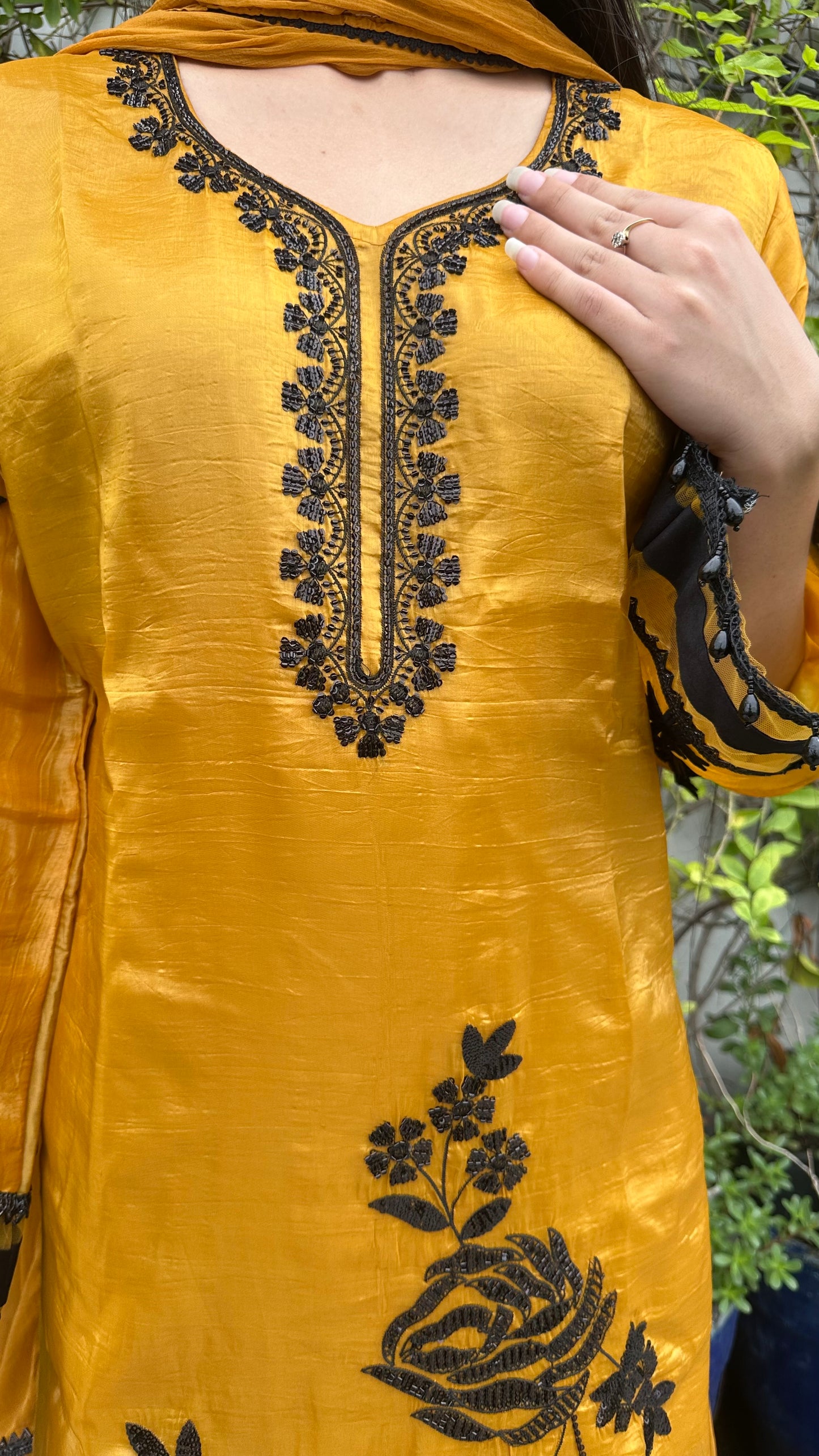 HAND EMBROIDERED SHIMMER ORGANZA SET