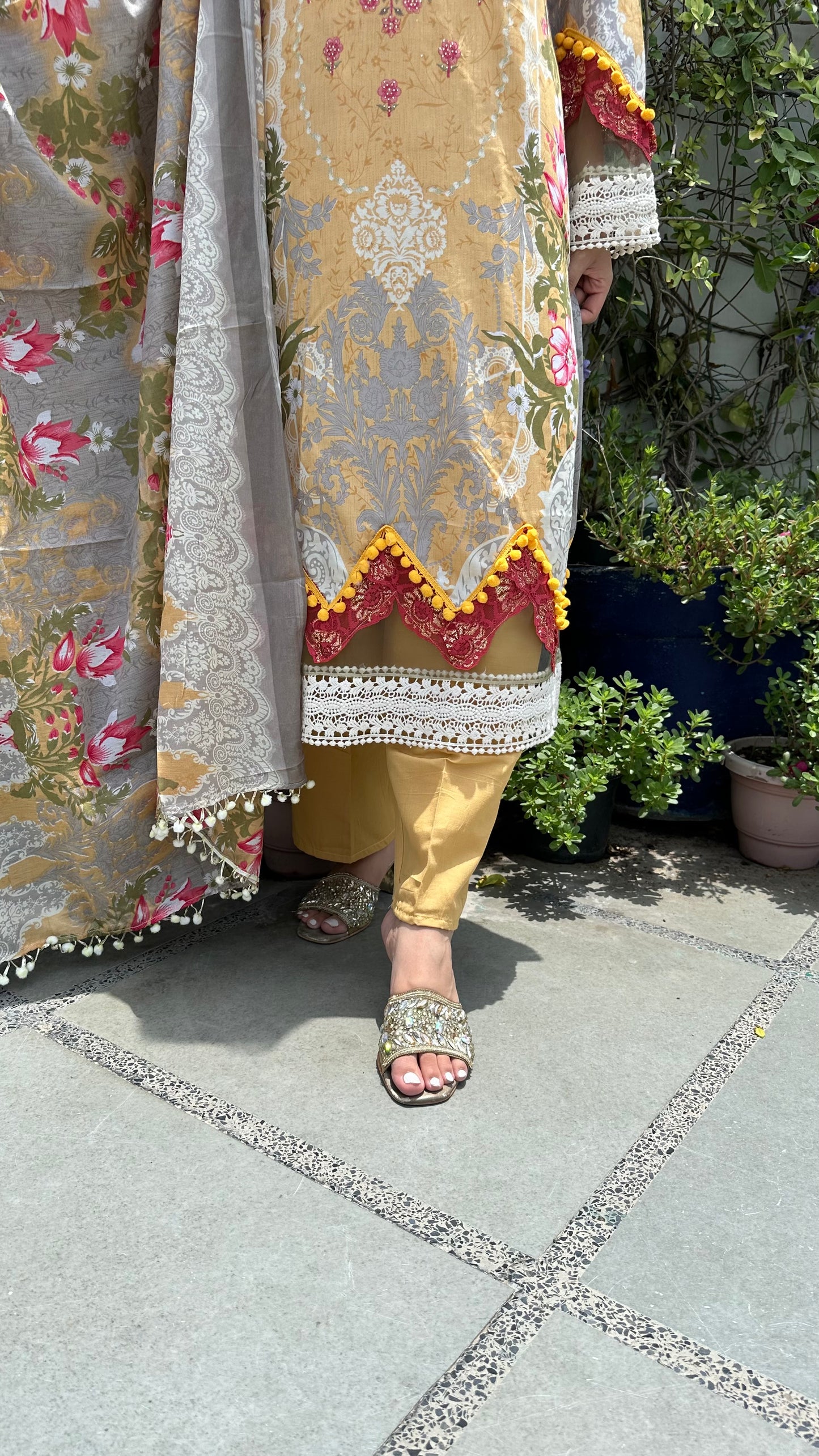 INDO COTTON L.YELLOW SET