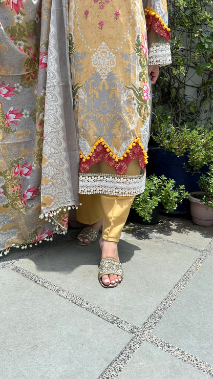 INDO COTTON L.YELLOW SET