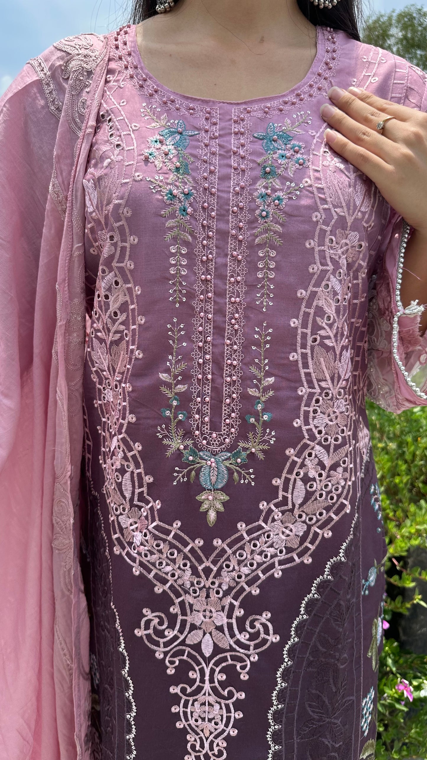 COTTON PINK OMBRÉ SET
