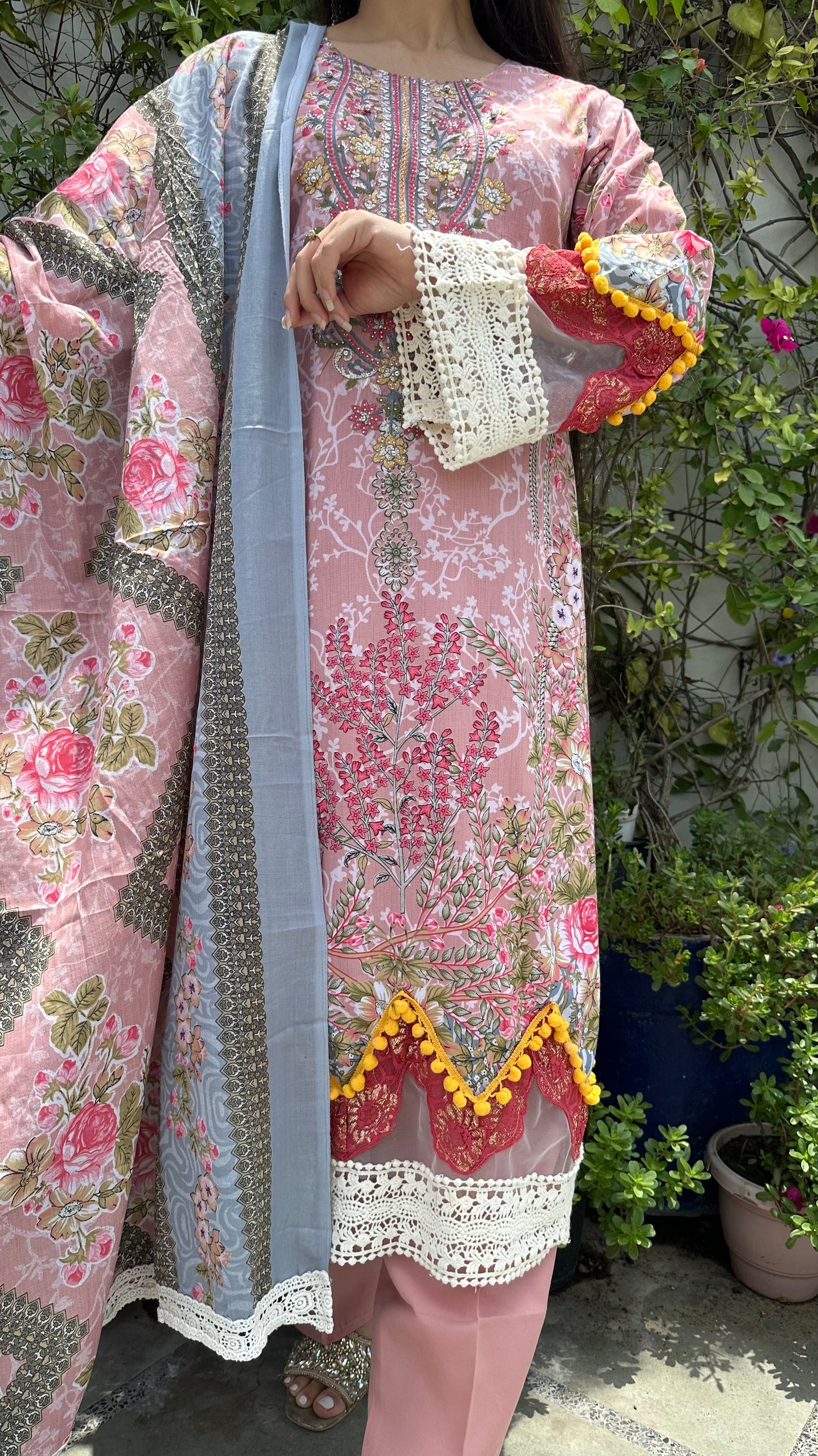 INDO COTTON L.PEACH SET