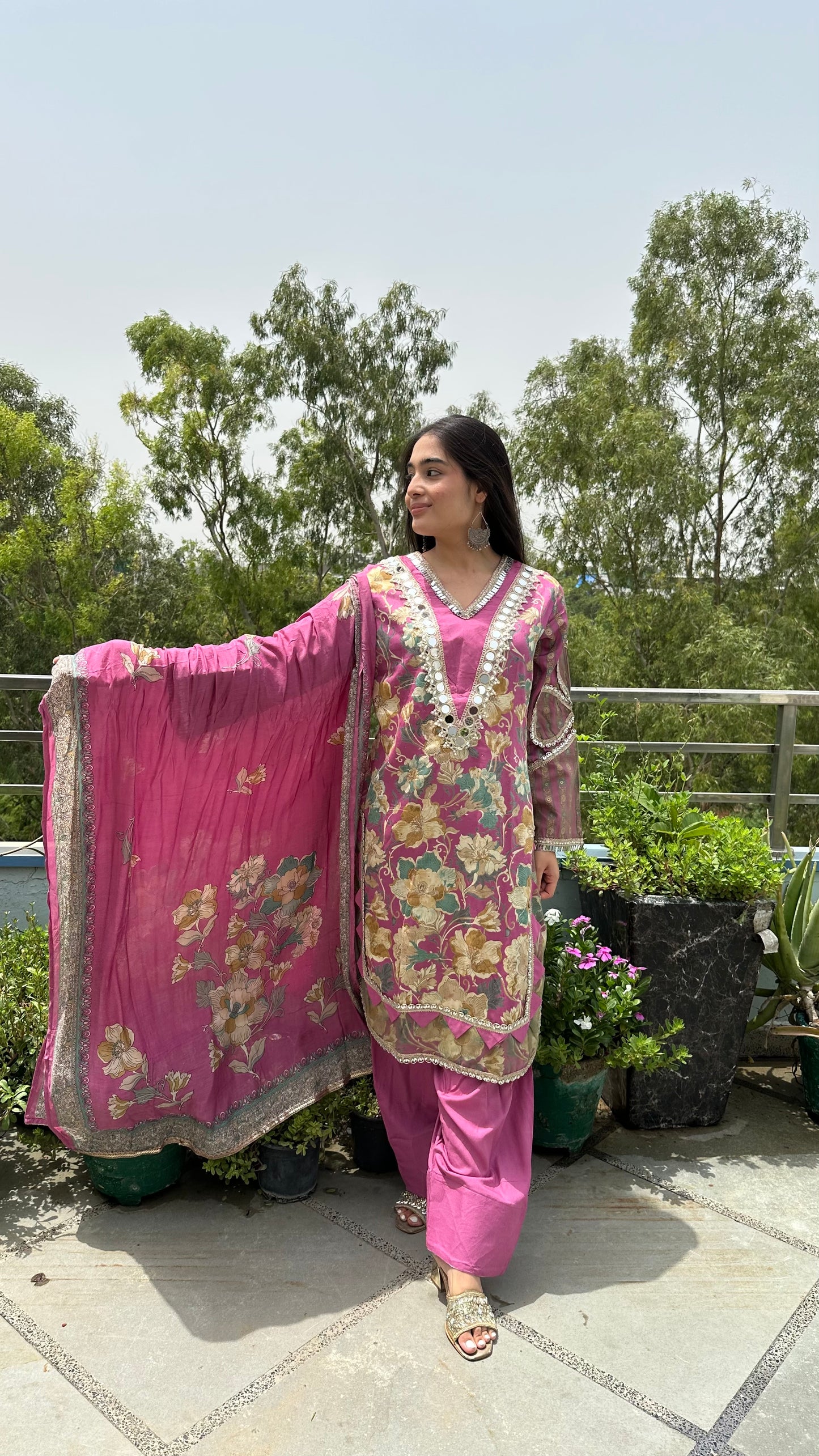 JAM COTTON PRINTED MIRROR FARSHI SETS