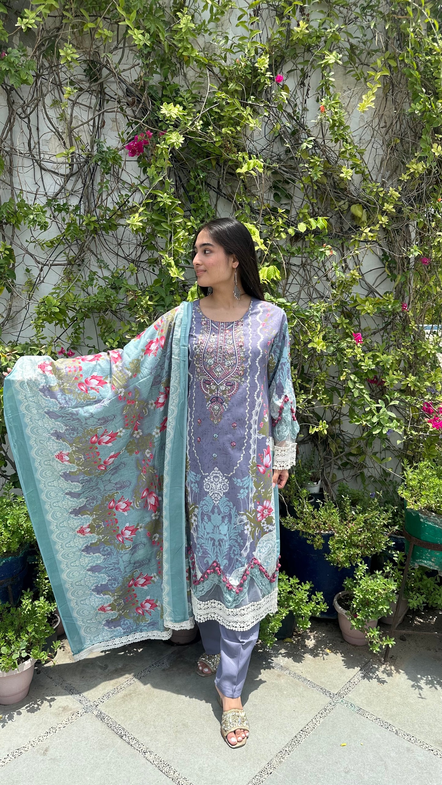 INDO COTTON LAVENDER SET