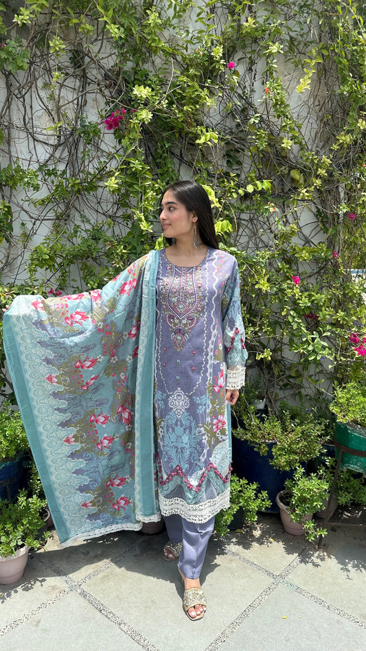 INDO COTTON LAVENDER SET