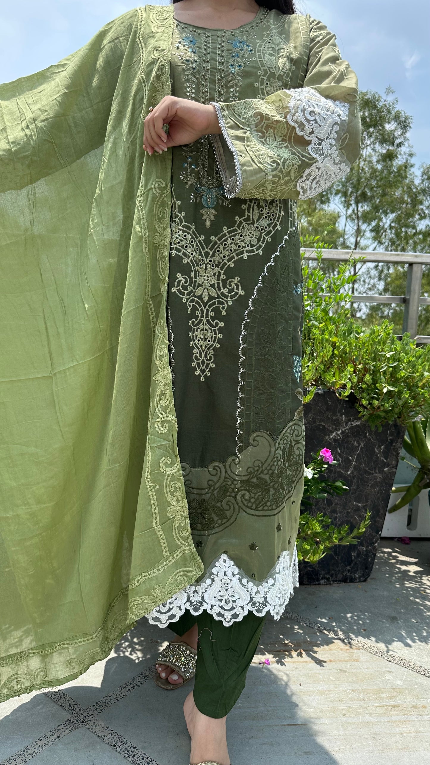 COTTON GREEN OMBRÉ SET