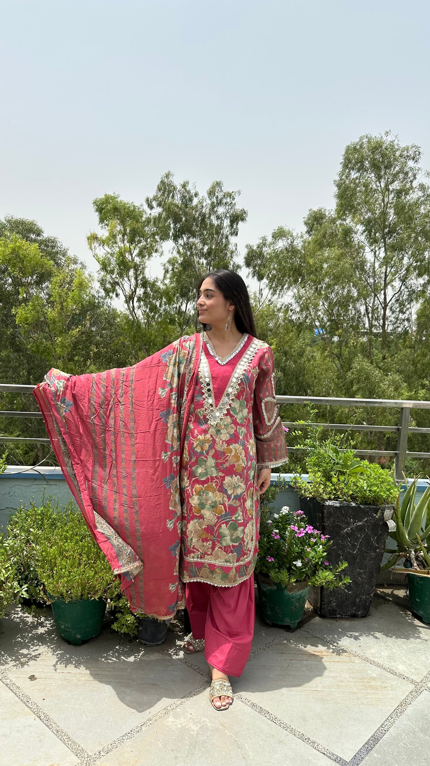 JAM COTTON PRINTED MIRROR FARSHI SETS