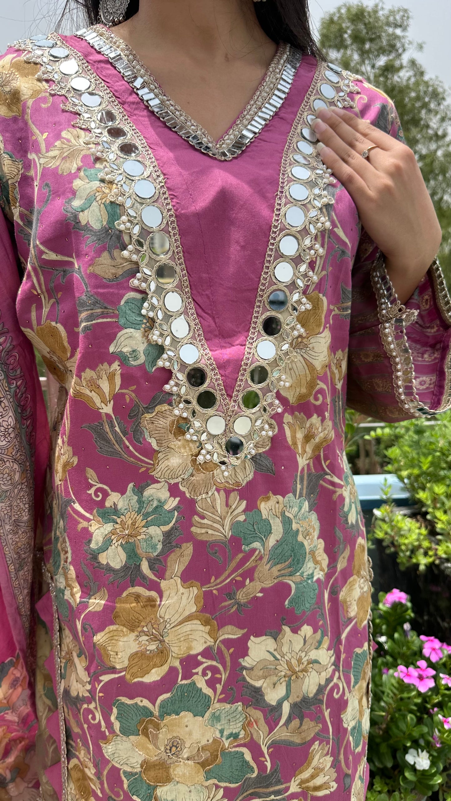 JAM COTTON PRINTED MIRROR FARSHI SETS