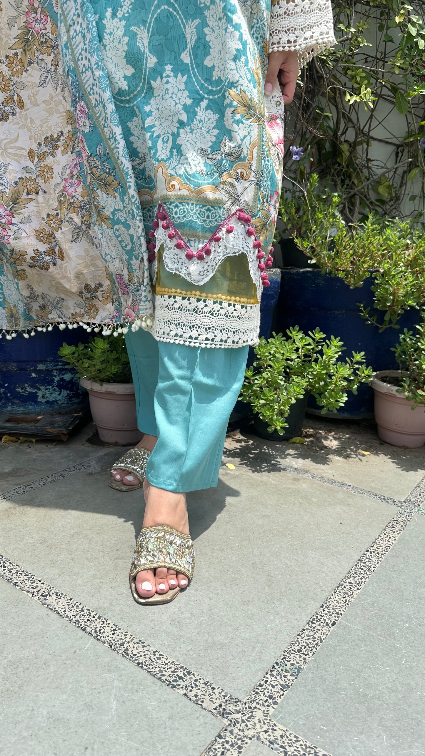 INDO COTTON L.BLUE SET