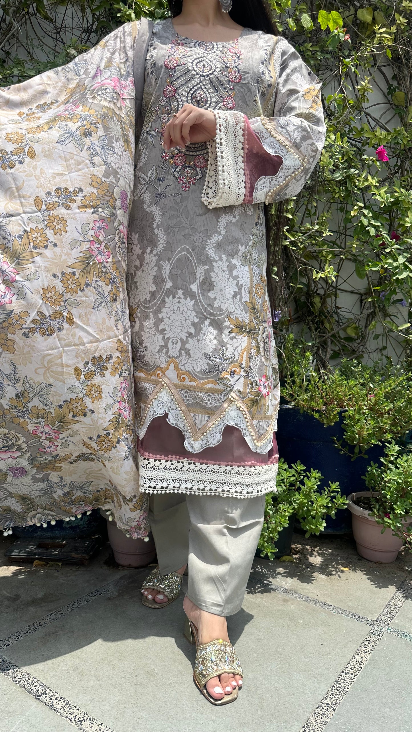 INDO COTTON GREY SET