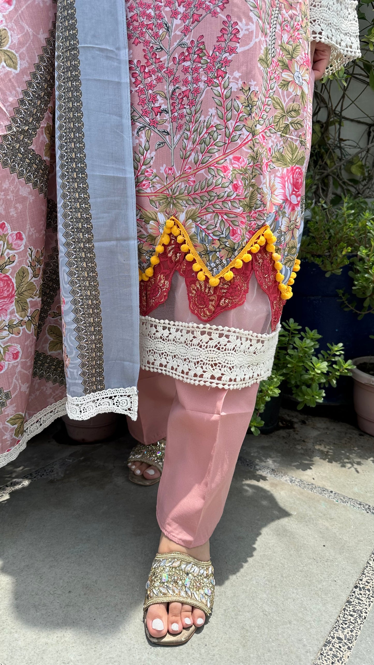 INDO COTTON L.PEACH SET