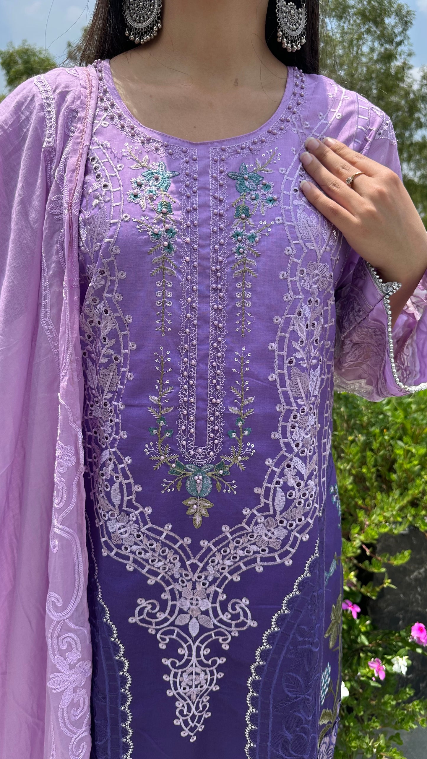 COTTON PURPLE OMBRÉ SET
