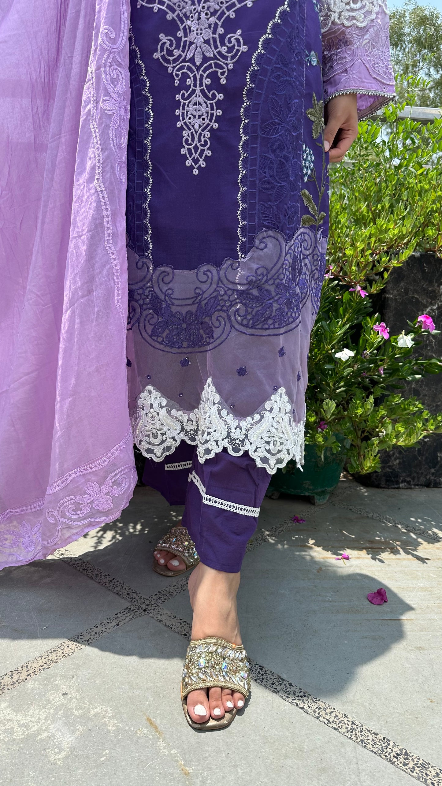 COTTON PURPLE OMBRÉ SET