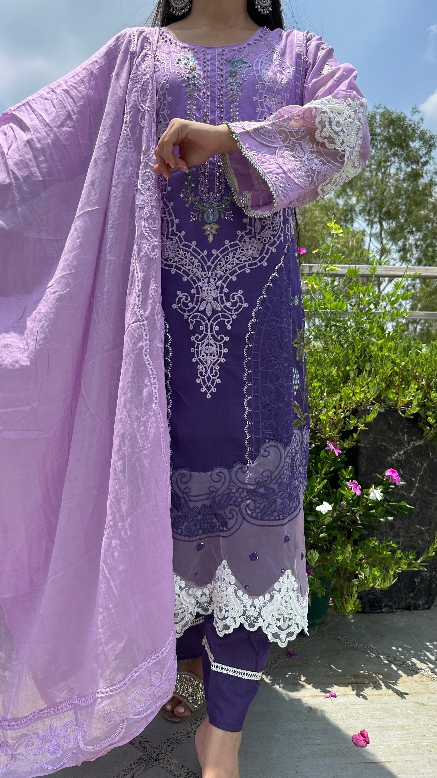 COTTON PURPLE OMBRÉ SET